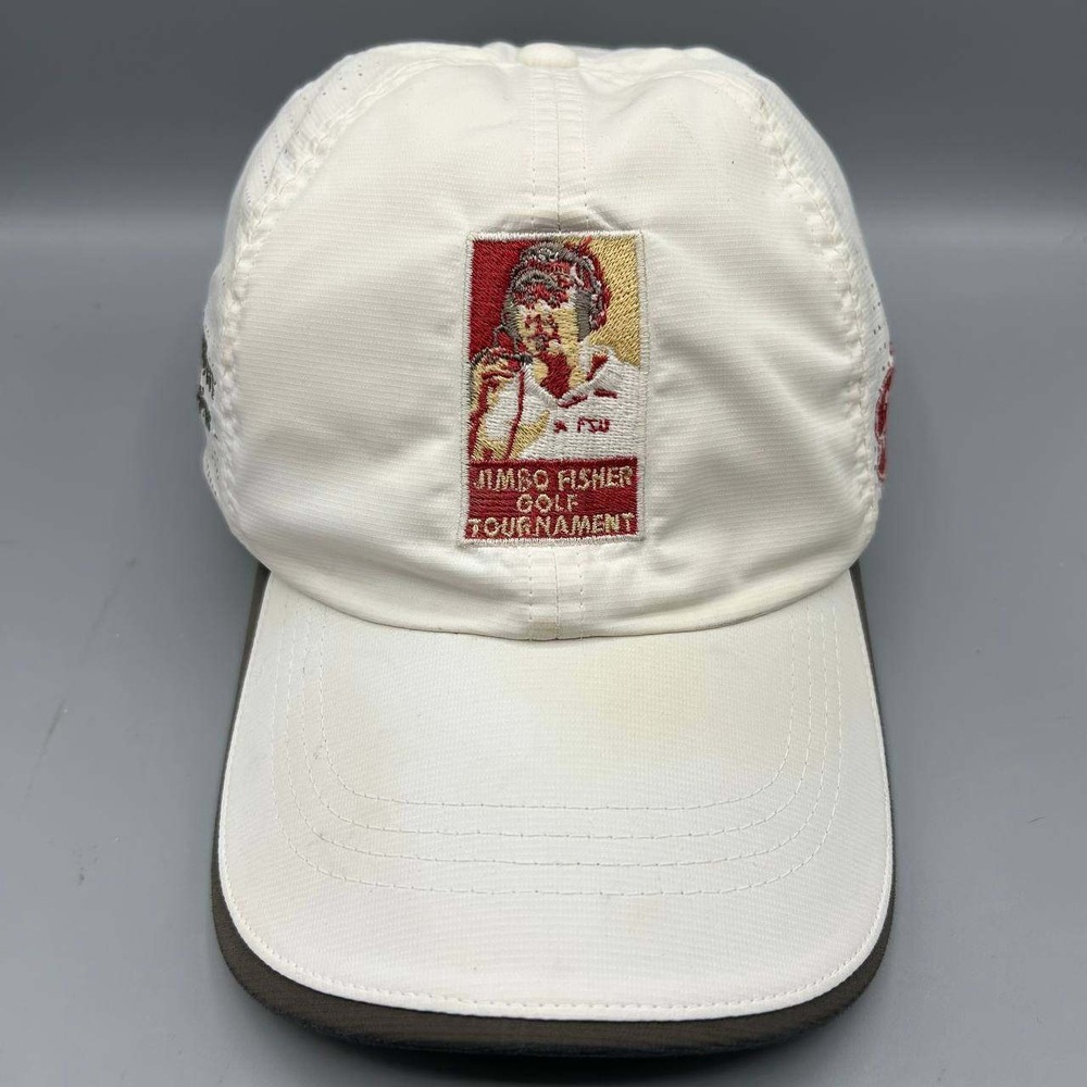 Nike Golf Jimbo Fisher Hat Men White Black Embroidered Strap Back Cap
